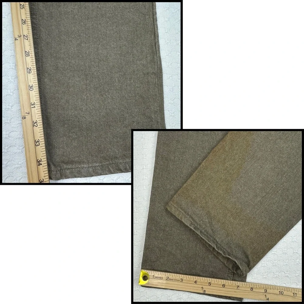 Vintage 90s Levi's 550 Orange Tab Jeans 34x34 (34x35) USA Made Olive Relaxed Fit